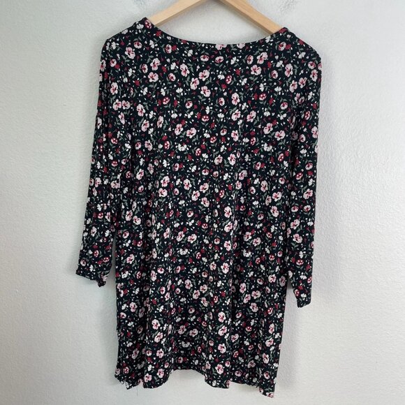 J Jill Wearever Women's Mid-Length Tall Floral Cover-Up Top - Picture 2 of 6